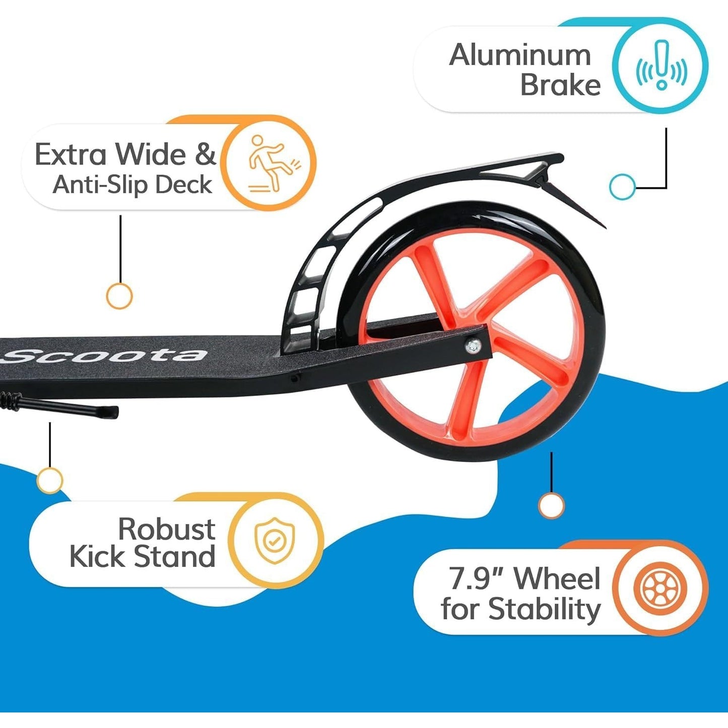 Kick Scooter for Adults & Teens - Neon Green