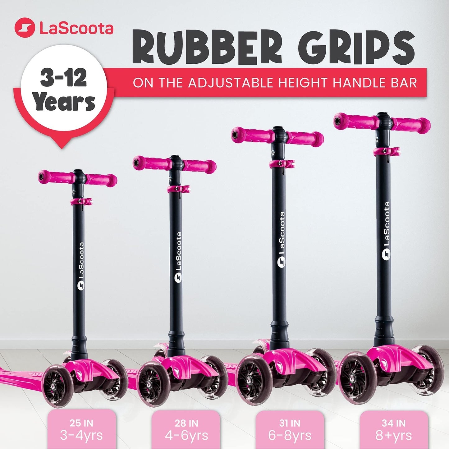 2-in-1 Kids Kick Scooter - Pink