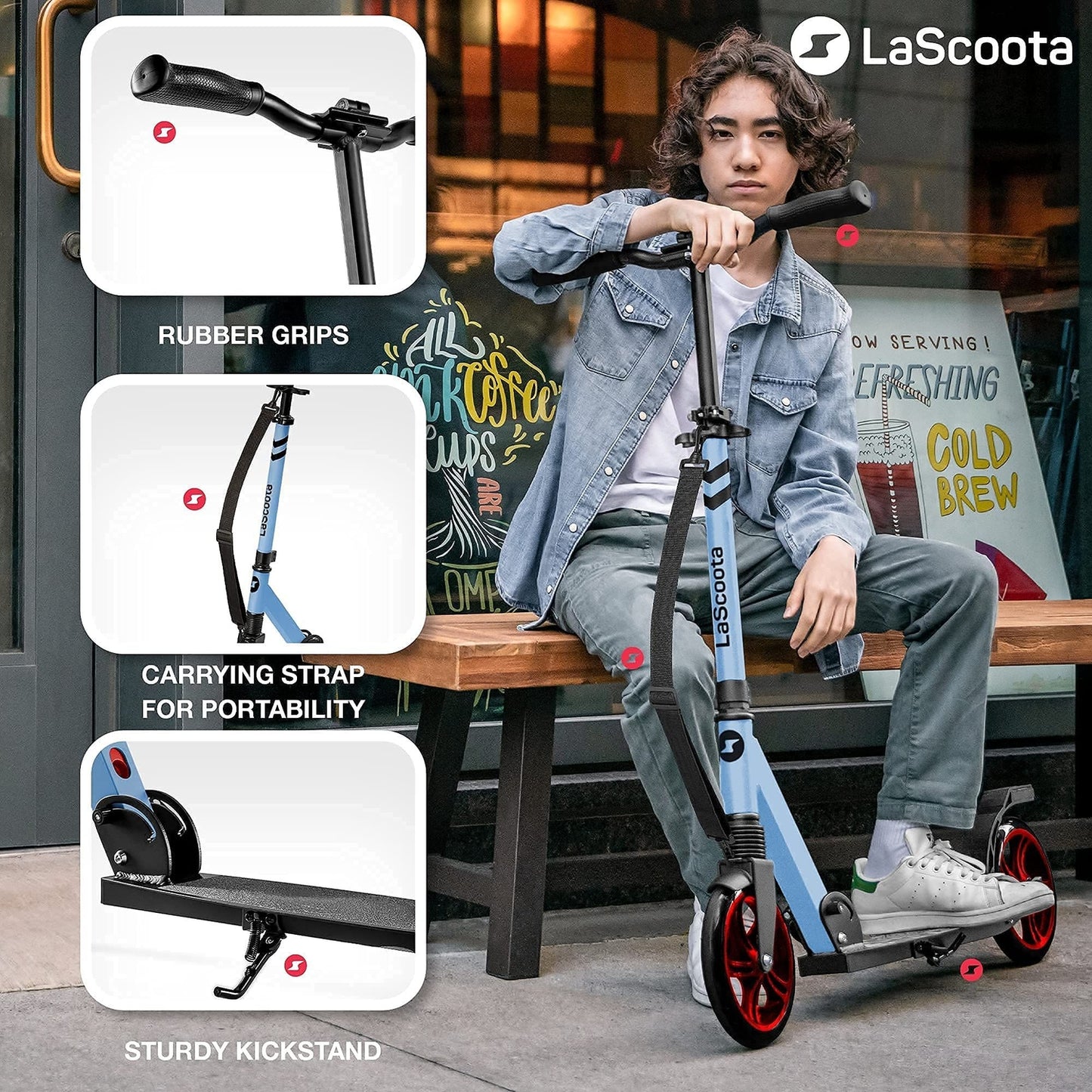 Kick Scooter for Adults & Teens - Retro