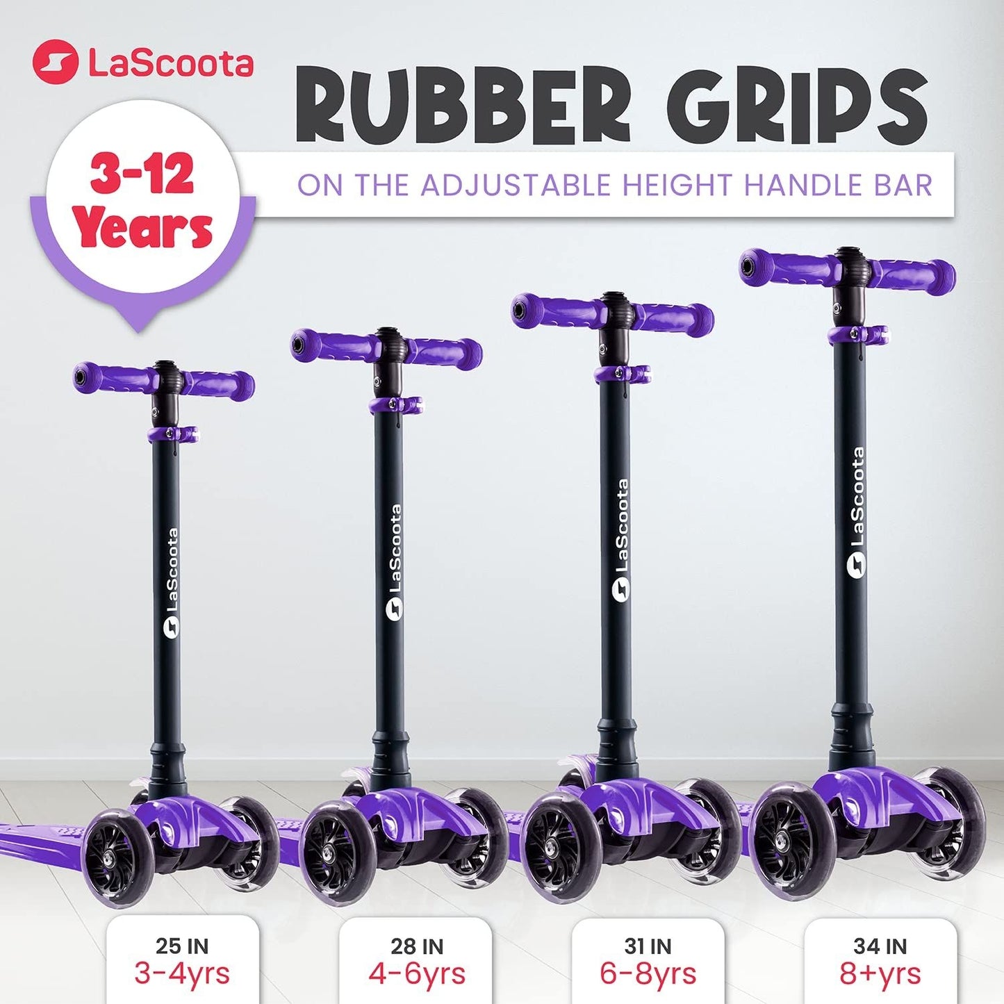 2-in-1 Kids Kick Scooter - Purple