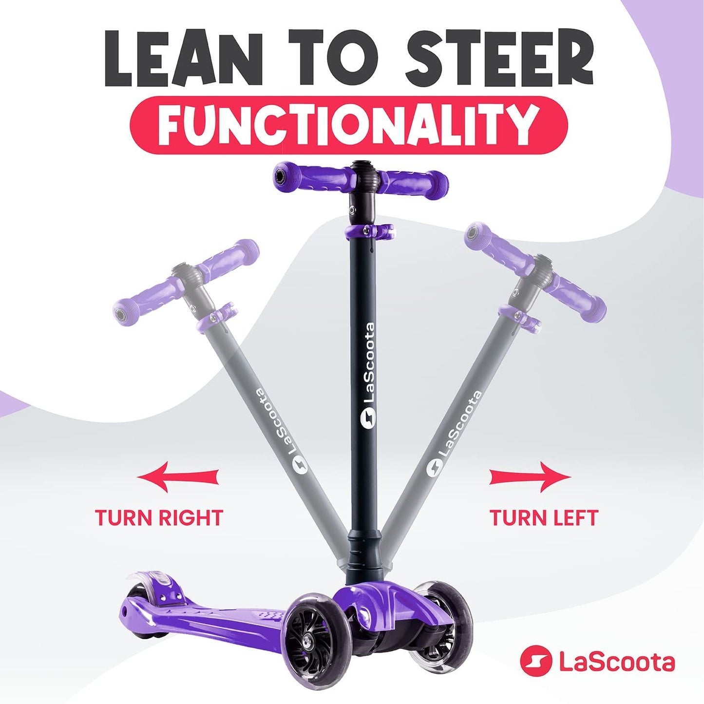 2-in-1 Kids Kick Scooter - Purple