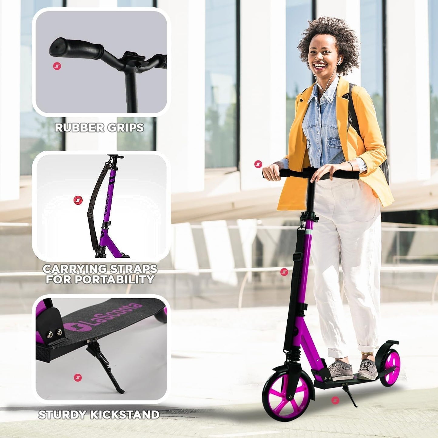 Kick Scooter for Adults & Teens - Plum Purple