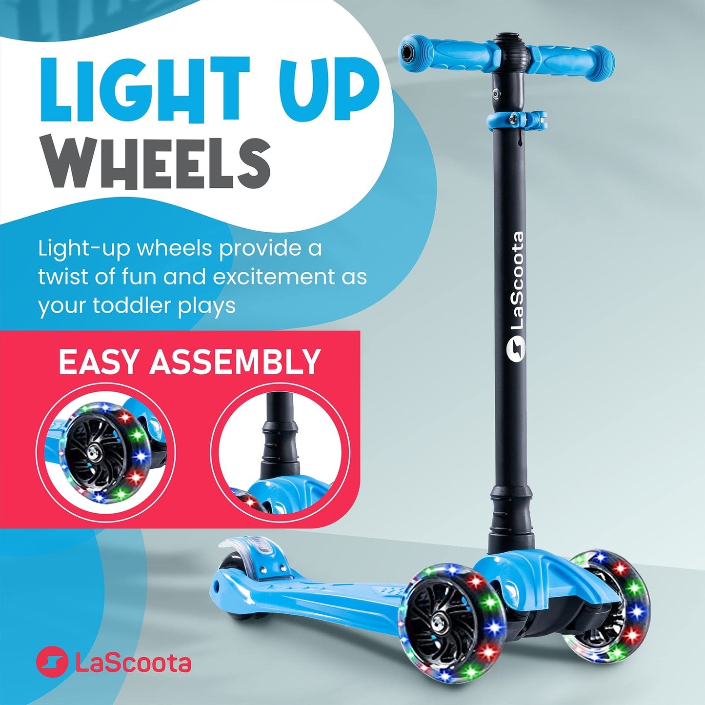 2-in-1 Kids Kick Scooter - Blue