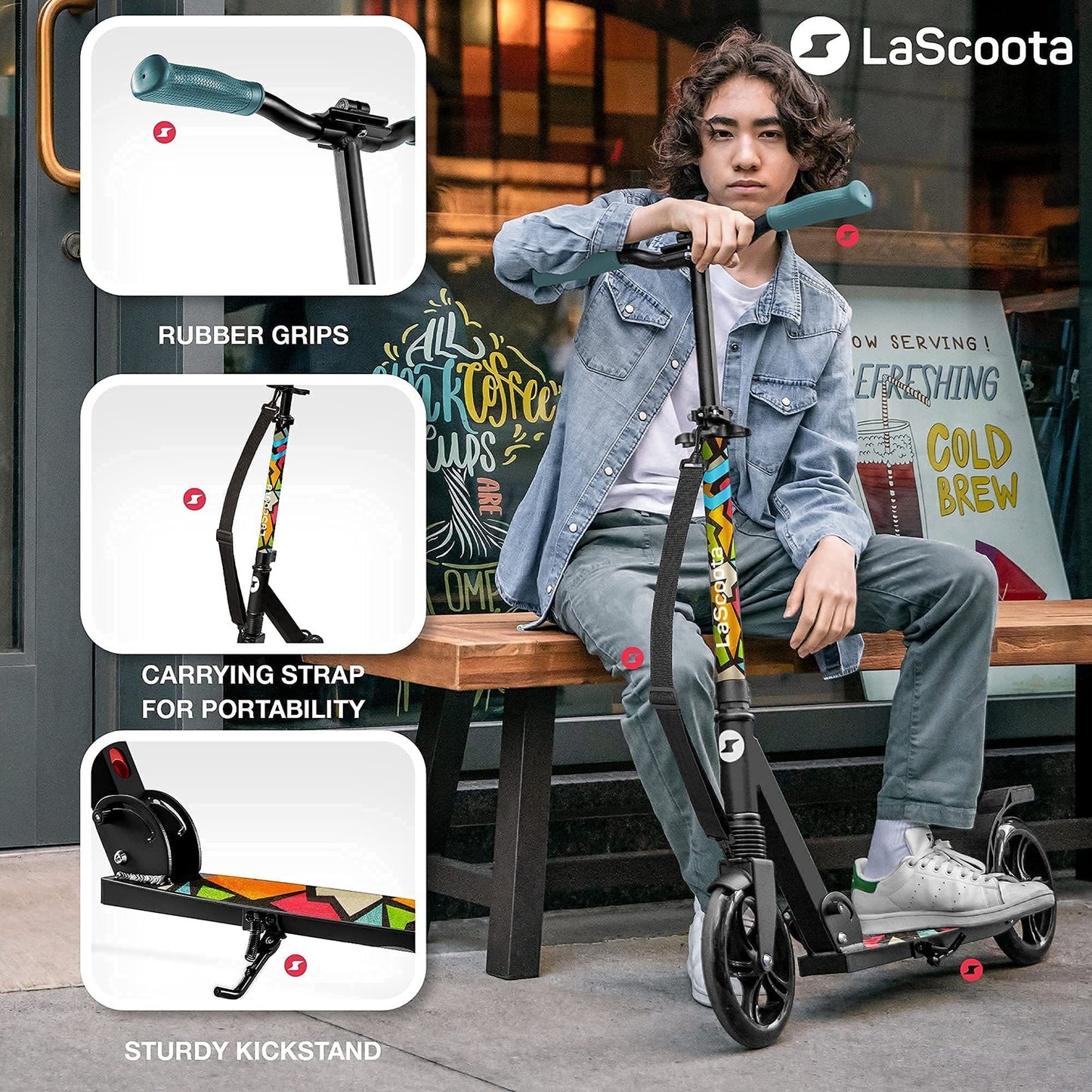 Kick Scooter for Adults & Teens - Retro