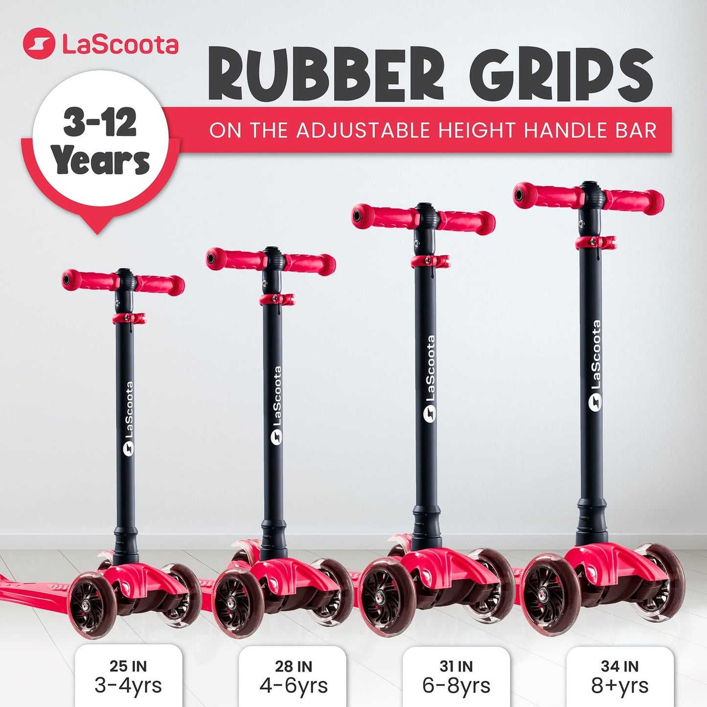 2-in-1 Kids Kick Scooter - Red