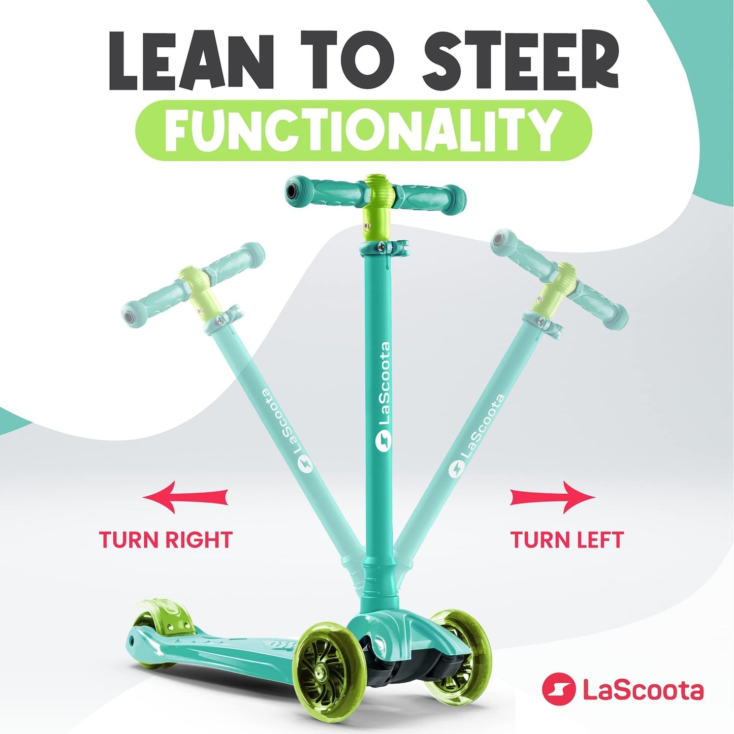 2-in-1 Kids Kick Scooter - Teal