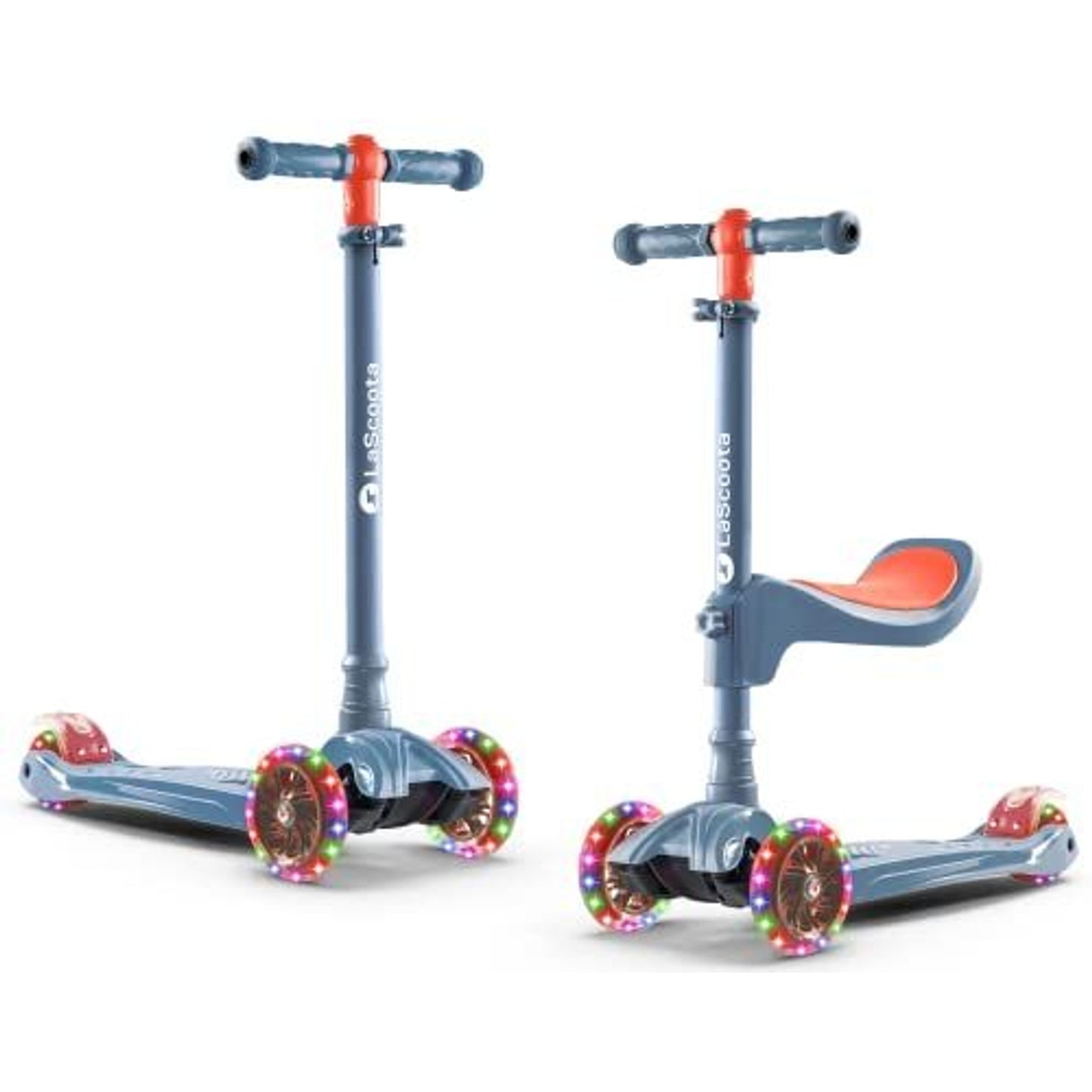 2-in-1 Kids Kick Scooter - Sky Blue