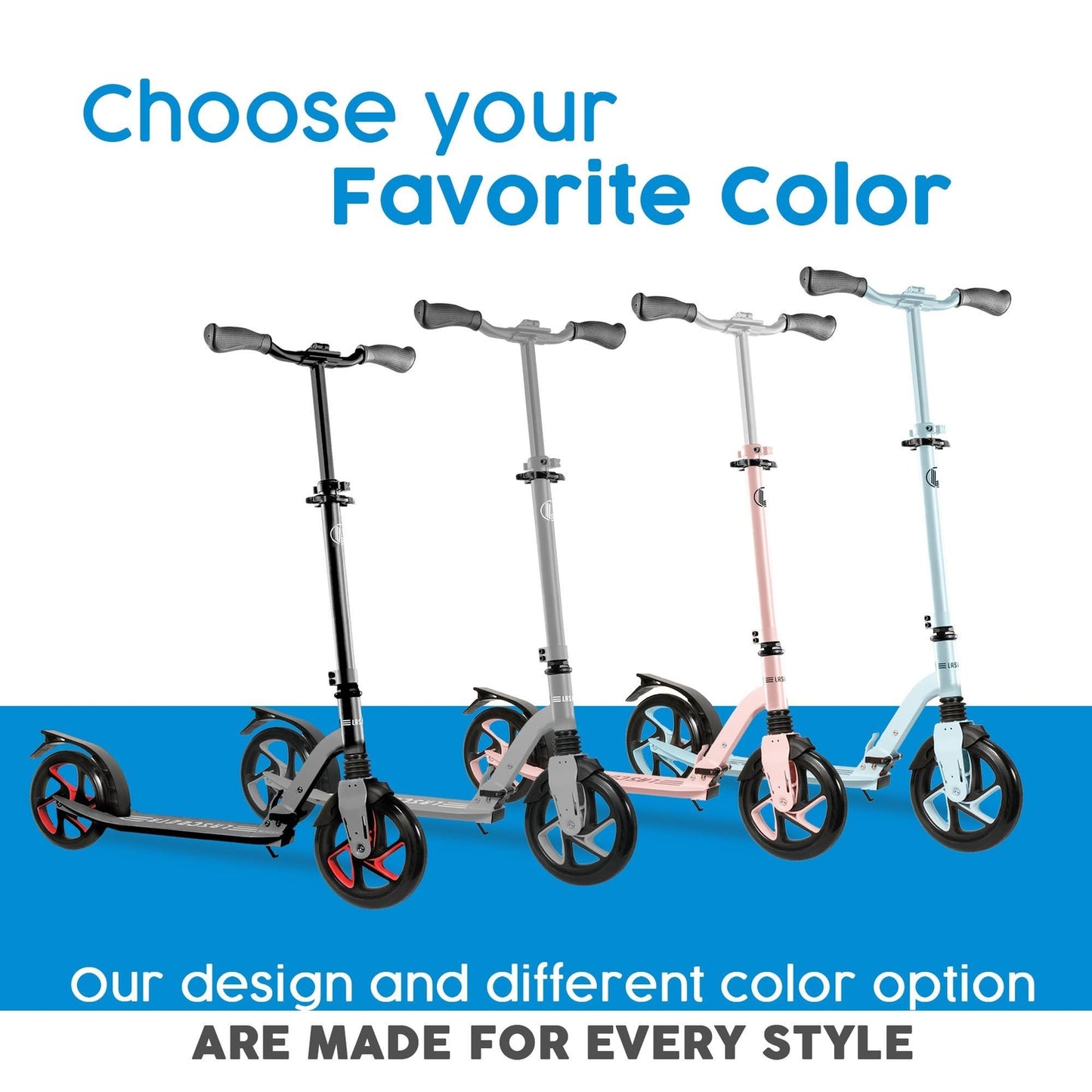 Kick Scooter for Adults & Teens - Grey