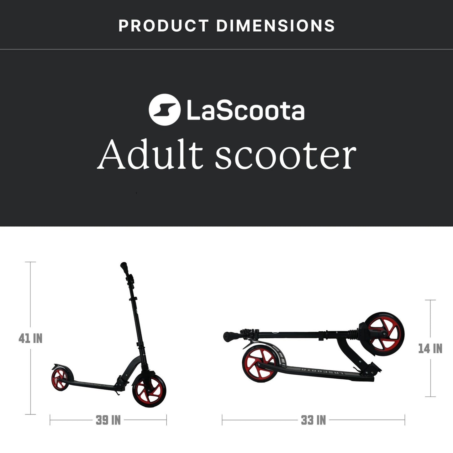 Kick Scooter for Adults & Teens - Dark